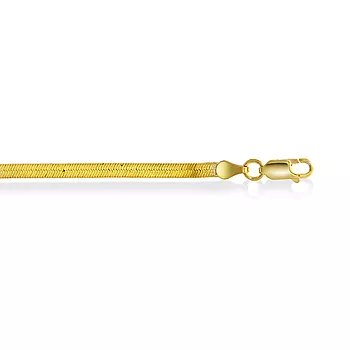 Pan Jewelry, Slangekjede i 925 forgylt sølv, 3,4 mm, 45 cm