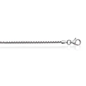 Pan Jewelry, Veneziansk kjede i rhodinert 925 sølv 1,8 mm, 45-50 cm