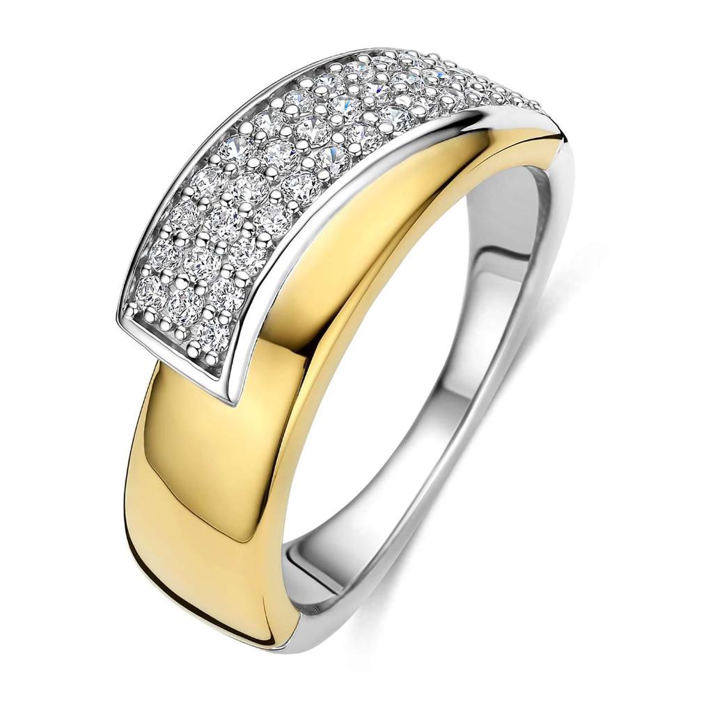 Ring i 925 flerfarget sølv, str 58
