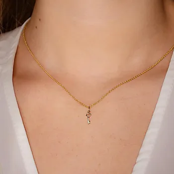 Bilde nummer 2 av Anheng i 585 gult gull med nøkkel