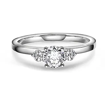 Bilde nummer 4 av Princess LAB diamantring i 585 hvitt gull 0,95 ct