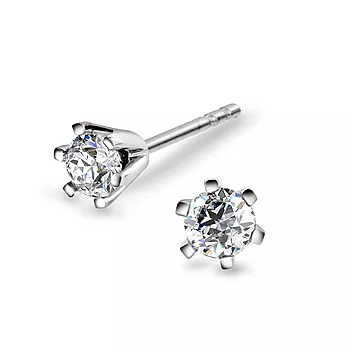 Olivia øredobber i 585 hvitt gull med diamant 0,50 ct