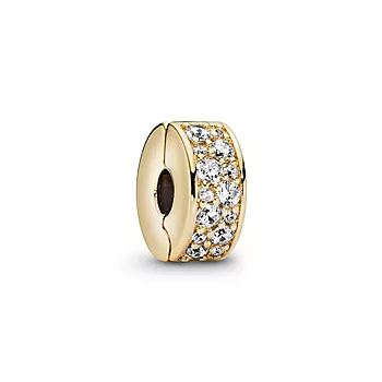Bilde nummer 3 av Pandora Moments, Klemmecharm i forgylt 925 sølv med zirkonia