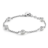 Ti Sento, Armbånd i 925 sølv med zirkonia charms