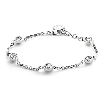 Ti Sento, Armbånd i 925 sølv med zirkonia charms