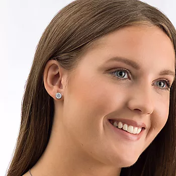 Bilde nummer 2 av Blomdahl, Øredobber i medisinsk titan med Swarovski krystaller