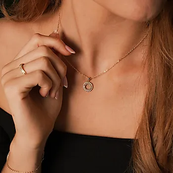 Bilde nummer 2 av Aura smykke i 925 forgylt sølv