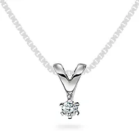 Olivia anheng i 585 hvitt gull med diamant 0,07 ct