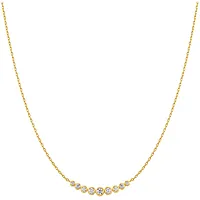 Smykke i 925 forgylt sølv med zirkonia