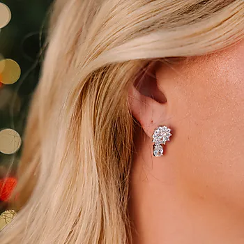 Bilde nummer 2 av Royal øredobber i 925 sølv med zirkonia