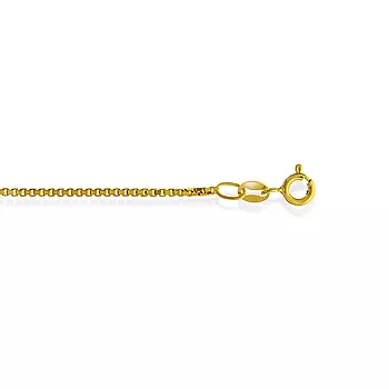 Pan Jewelry, Veneziansk kjede i forgylt 925 sølv 1,25 mm, 42-50 cm