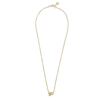 Bennet smykke i forgylt messing med zirkonia