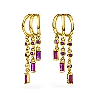 Pan Jewelry, Rio Radiance øredobber i forgylt 925 sølv med rosa zirkonia