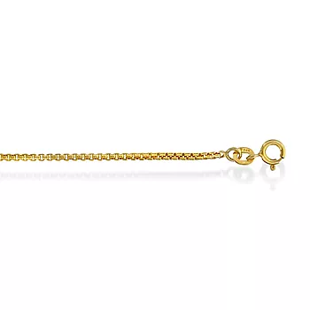 Veneziansk kjede i 925 forgylt sølv 1,5 mm, 45-80 cm
