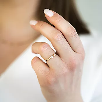 Bilde nummer 2 av Pan Jewelry, Ring i 585 gult gull med zirkonia