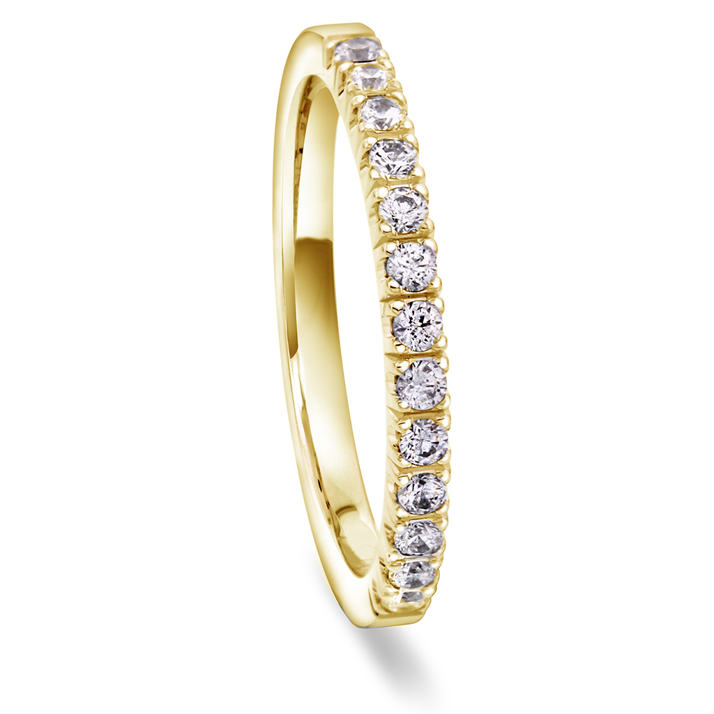 Moments by Pan Jewelry, Diamantring Faith i 585 gult gull0,26 CT | 2,1 mm bredde