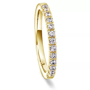 Moments by Pan Jewelry, Diamantring Faith i 585 gult gull0,26 CT | 2,1 mm bredde