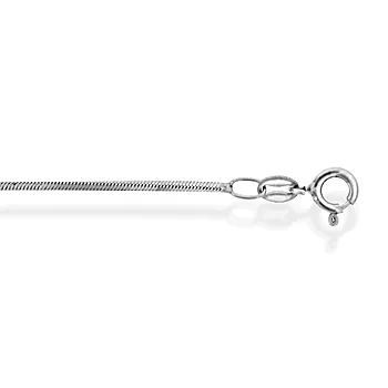 Pan Jewelry, Firkantet slangekjede i 925 sølv 1,2mm, 42-45 cm