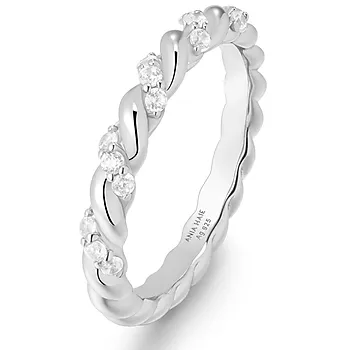 Ring i 925 sølv med zirkonia