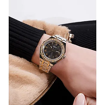Bilde nummer 3 av Guess, Desire dameklokke med flerfarget stållenke