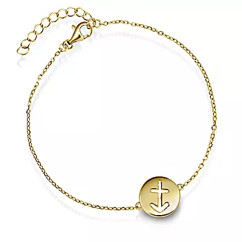 Pan Jewelry, Armbånd i forgylt 925 sølv med skytten