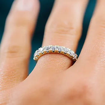 Bilde nummer 3 av Moments by Pan Jewelry, Diamantring Unite i 585 gult gull 0,81 CT | 3,2 mm bredde