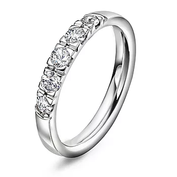 Pan Jewelry, Lady alliansering i 585 hvitt gull med diamant 0,75 ct TWSI