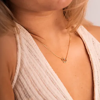Bilde nummer 3 av Pan Jewelry, Hjertesmykke i forgylt 925 sølv