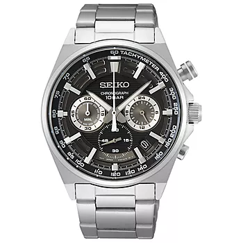 Seiko, Basic herreklokke med stållenke og kronograf