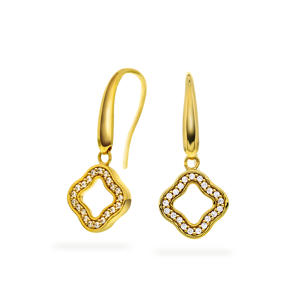Pan Jewelry, Øredobber i 925 forgylt sølv med zirkonia