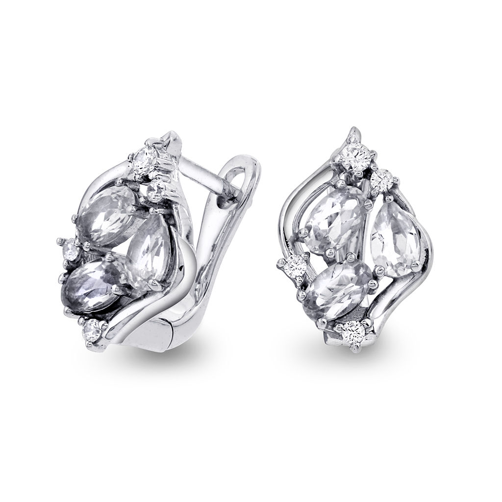 Pan Jewelry, Øredobber i 925 sølv med zirkonia