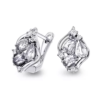 Pan Jewelry, Øredobber i 925 sølv med zirkonia
