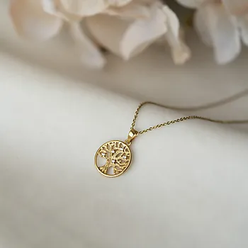 Bilde nummer 3 av Pan Jewelry, Smykke i forgylt 925 sølv med livets tre