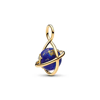 Charms i forgylt med planet