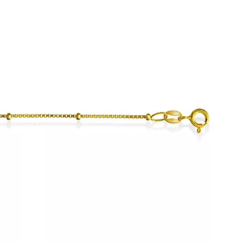 Pan Jewelry, Kulekjede i forgylt 925 sølv 1 mm, 42-50 cm