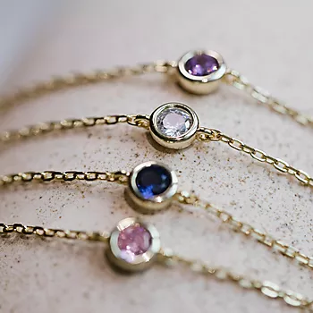 Bilde nummer 4 av Pan Jewelry, Armbånd i 925 forgylt sølv med rosa zirkonia