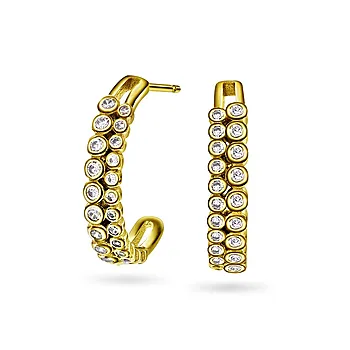 Aura øredobber i 925 forgylt sølv