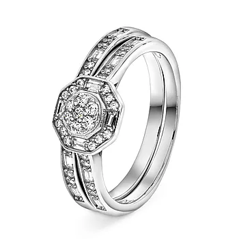 Pan Jewelry, Ring i 925 sølv med zirkonia