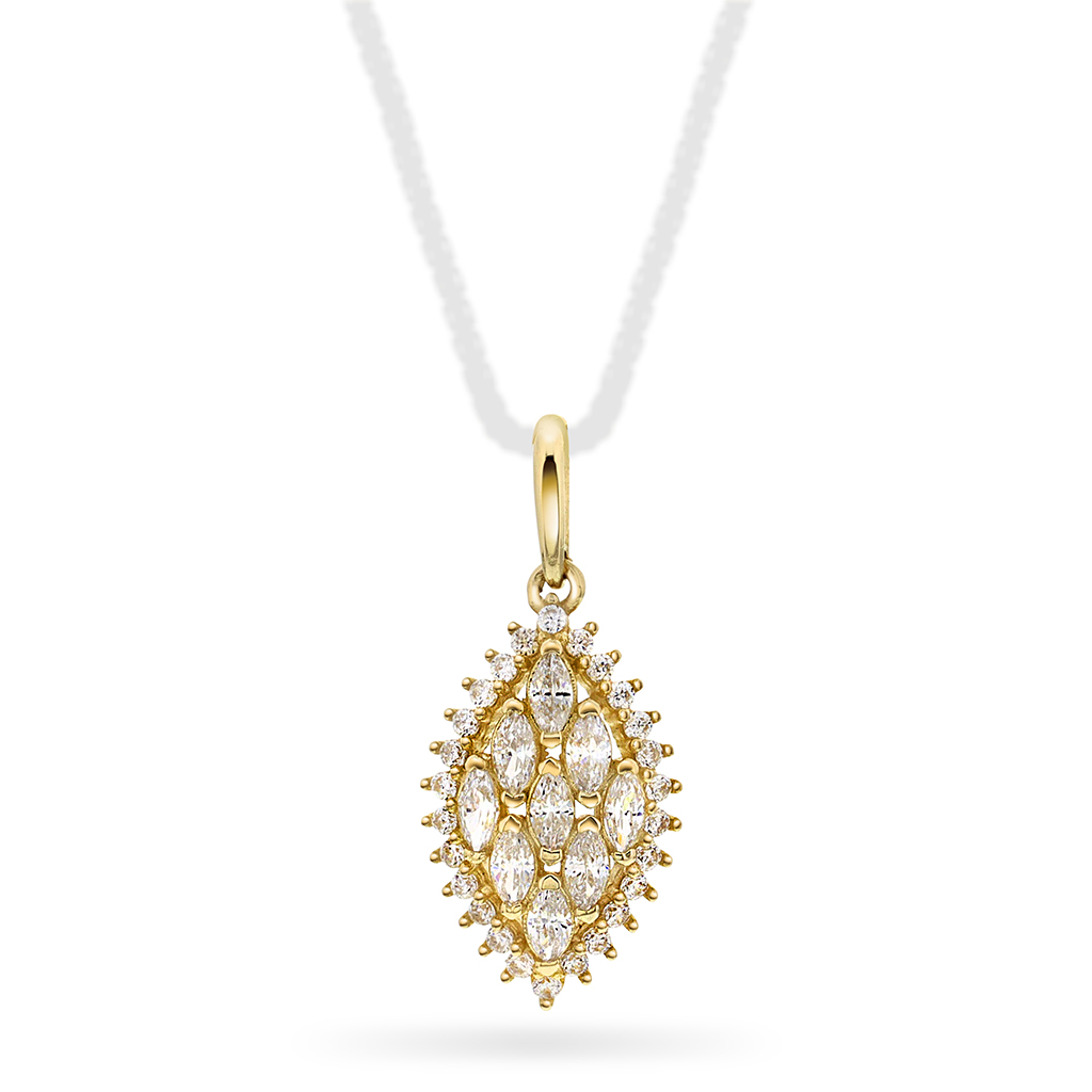 Pan Jewelry, Anheng i 585 gult gull med zirkonia