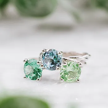 Bilde nummer 4 av Pan Jewelry Drops, Ring i 585 hvitt gull med syntetisk Akvamarin