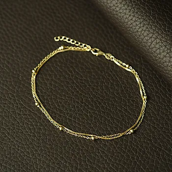Bilde nummer 2 av Pan Jewelry, Ankelkjede i 925 forgylt sølv, 20 cm