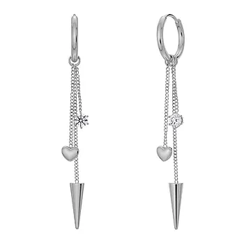 Peak øreringer i stål