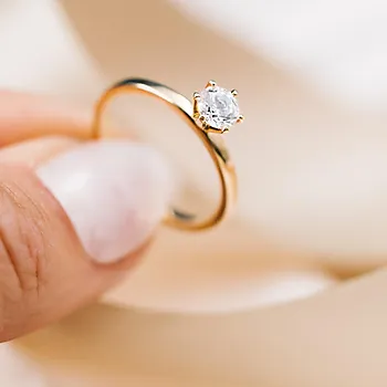 Bilde nummer 4 av Contessa LAB diamantring 585 gult gull 0,50 ct