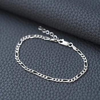 Bilde nummer 2 av Pan Jewelry, Figaro armbånd i rhodinert 925 sølv 3,5 mm