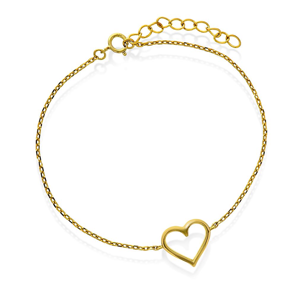 Pan Jewelry, Armbånd i forgylt 925 sølv med hjerte
