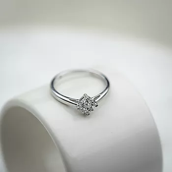 Bilde nummer 3 av Pan Jewelry, Diamantring i 585 hvitt gull 0,20 ct