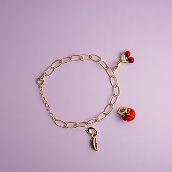 Bilde nummer 3 av Melon Mood charms i 925 forgylt sølv