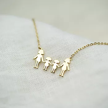 Bilde nummer 3 av Pan Jewelry, Familiesmykke med mødre og to døtre, forgylt sølv