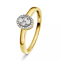 Pan Jewelry, Diamantring i 585 gult gull 0,15 ct