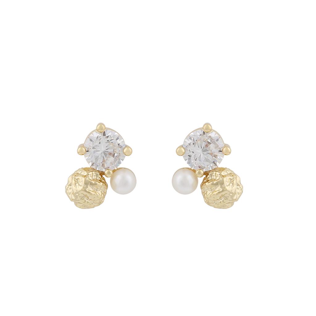 Snö Of Sweden Brittany Small Earring Gold/Clear Onesize